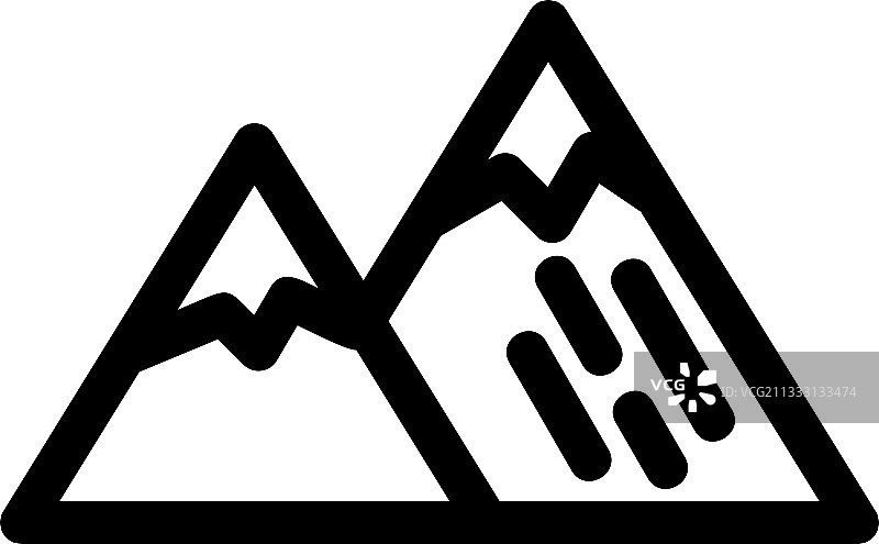 独立山脉图标或标志图片素材