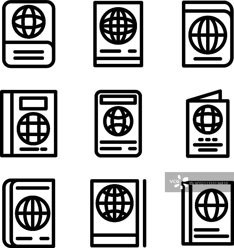 护照图标或标志图片素材