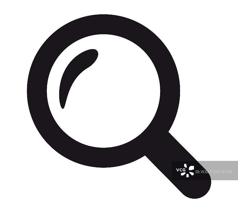 放大镜剪影元素图片素材