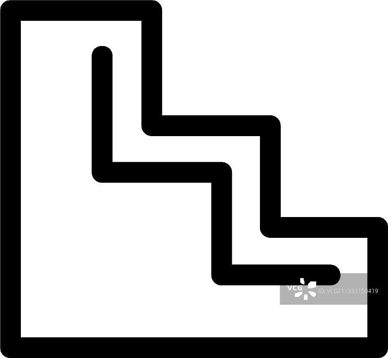 楼梯图标或标志（独立符号）图片素材