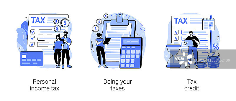 年度税单抽象概念图片素材