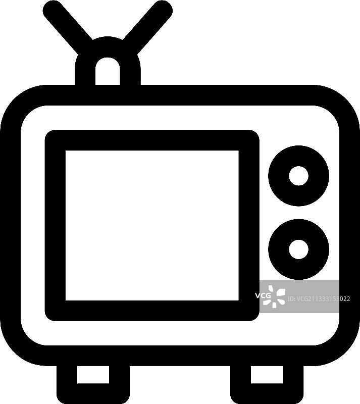 电视图标或独立标志符号图片素材