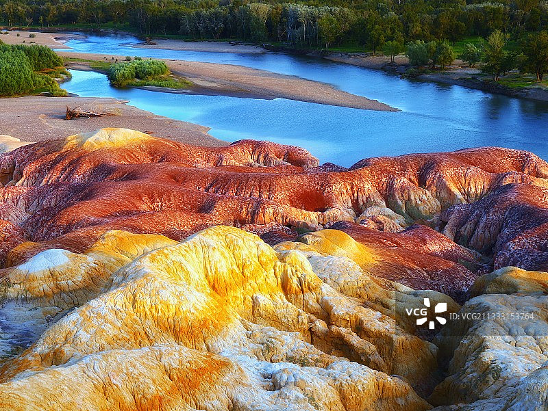 五彩滩（新疆阿勒泰布尔津景区）图片素材