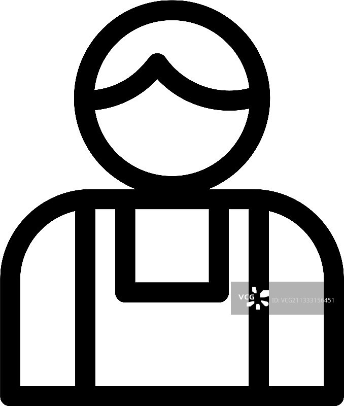 服务员图标或标志图片素材