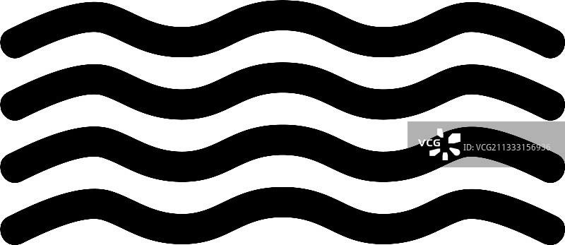 独立波浪图标或标志图片素材