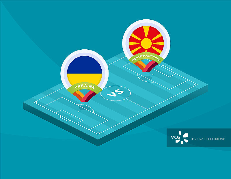 2020年乌克兰vs北马其顿足球比赛图片素材