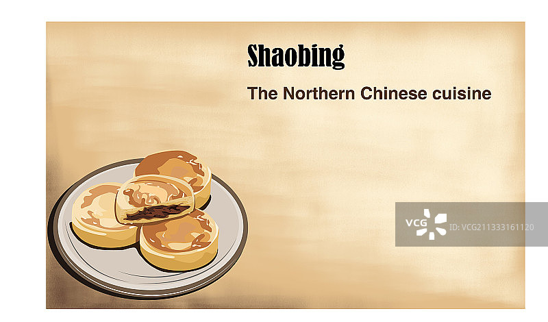 独立餐盘中的烧饼或火烧图片素材