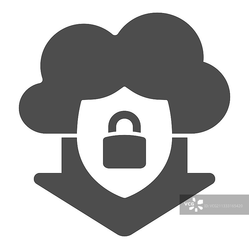 带有箭头和保护标志的数据云图片素材