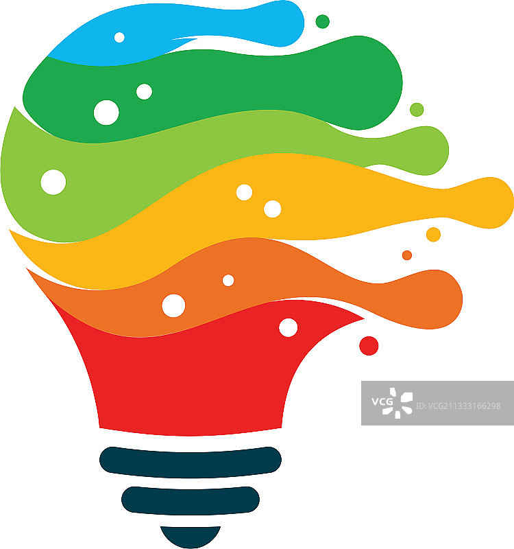 现代科技灯泡Logo设计理念像素图片素材