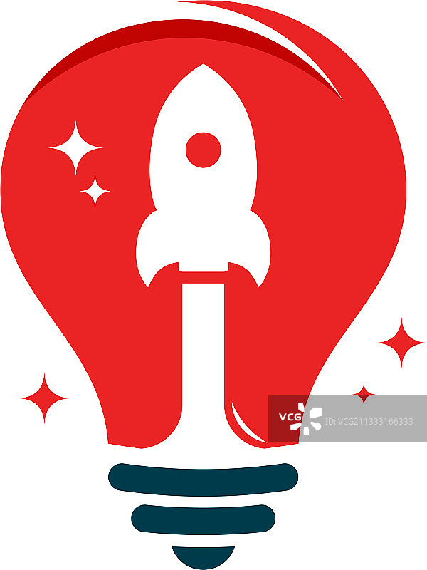 智能启动Logo设计概念酷炫火箭图片素材