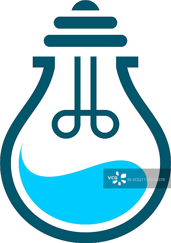 现代科技灯泡Logo设计理念像素图片素材