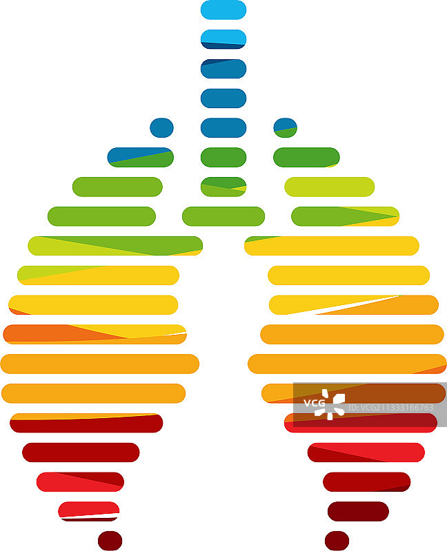 彩色现代肺部logo设计概念图片素材