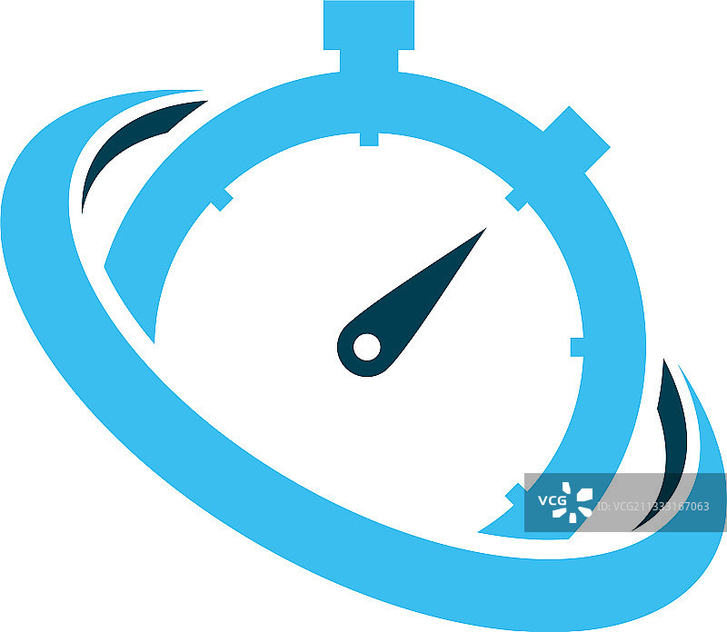 跑表定时器Logo设计理念图片素材