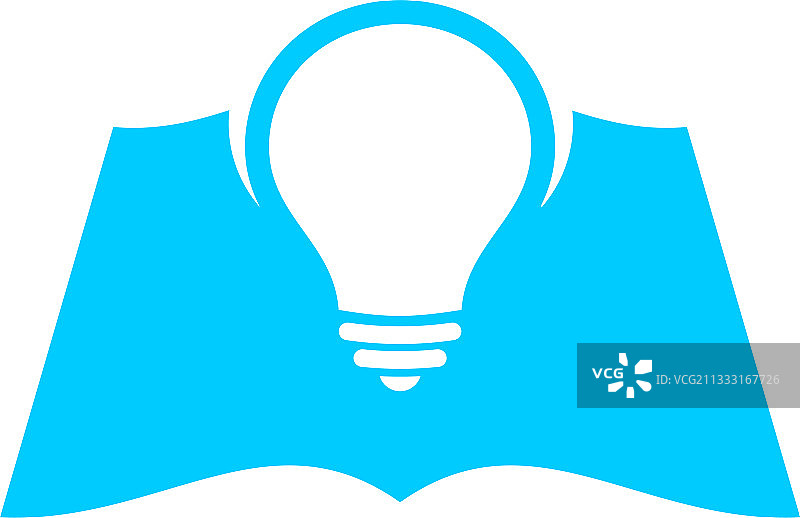 灯泡书籍教育标志设计理念图片素材