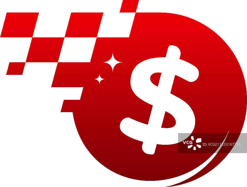 快速硬币标志设计概念，快速现金标志图片素材