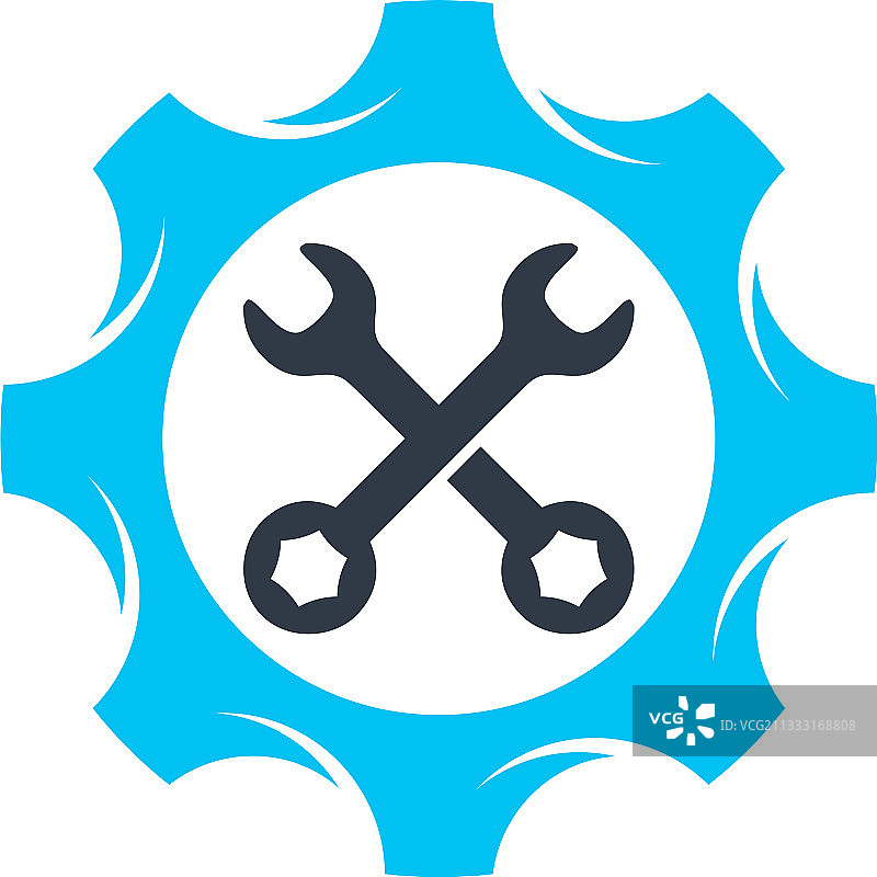 自行车维修标志设计概念齿轮机械图片素材