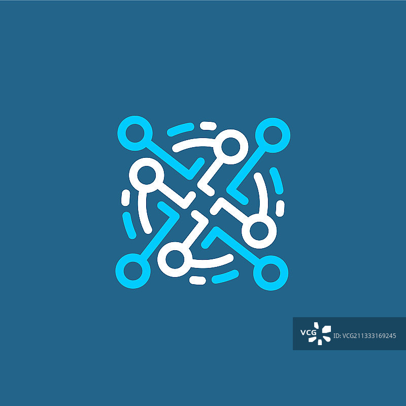 X科技标志设计概念像素X首字母标志图片素材