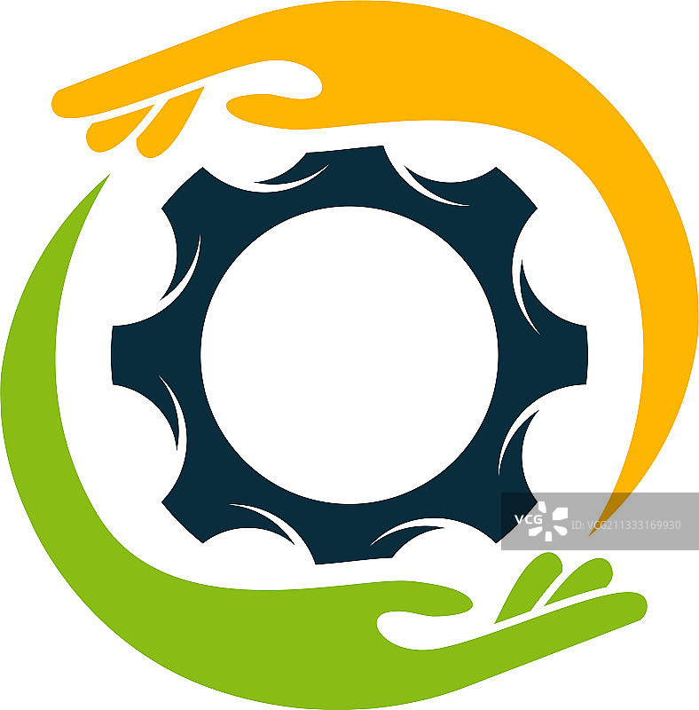 护理服务标志齿轮设计图片素材