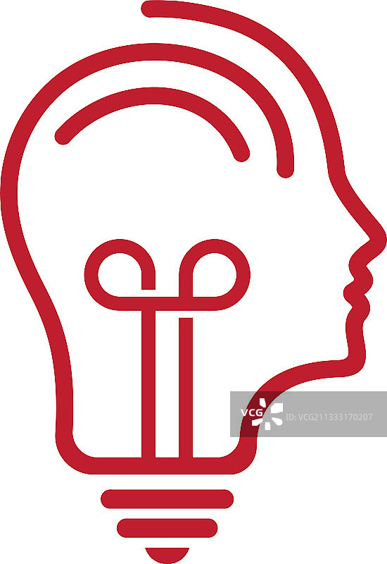 具有灯泡概念的创意人士Logo图片素材