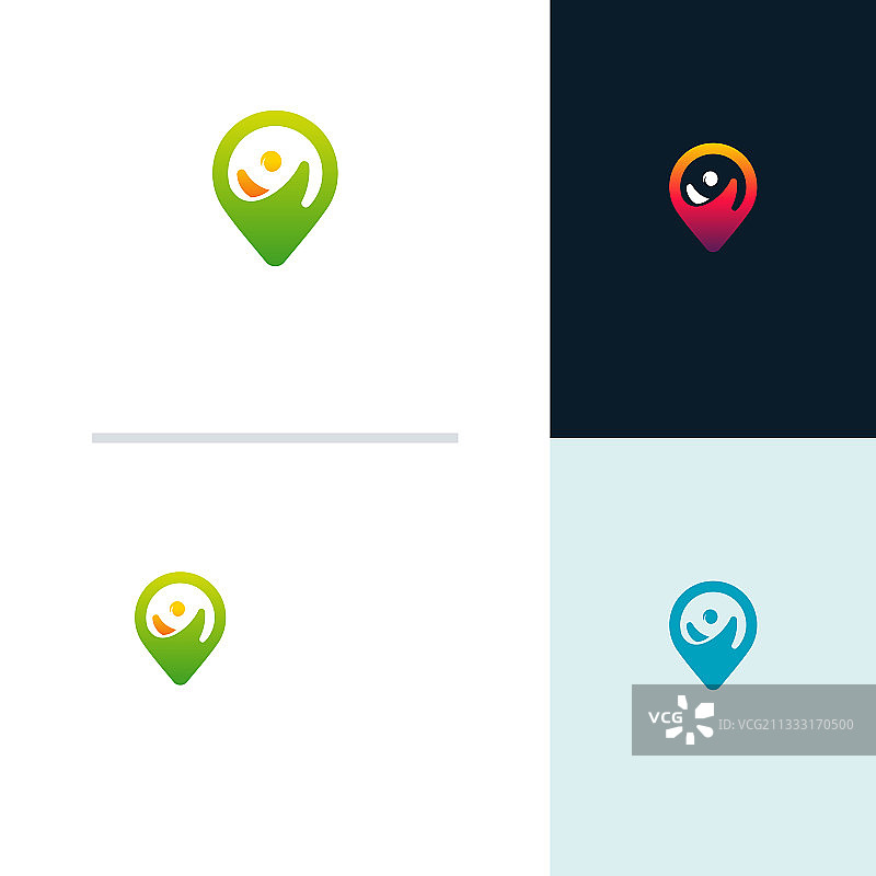 儿童乐园标志设计概念社区点图片素材