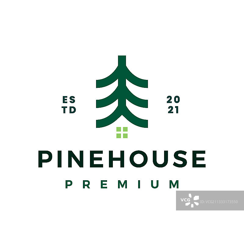 松树房屋Logo图标图片素材