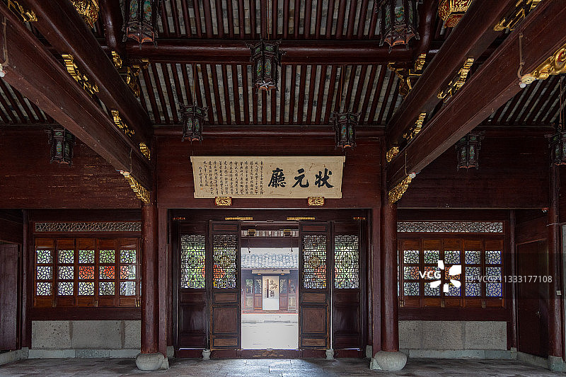 浙江宁波天一阁状元厅图片素材