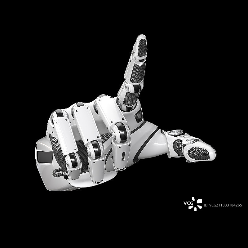 人工智能机器手手势语指图片素材