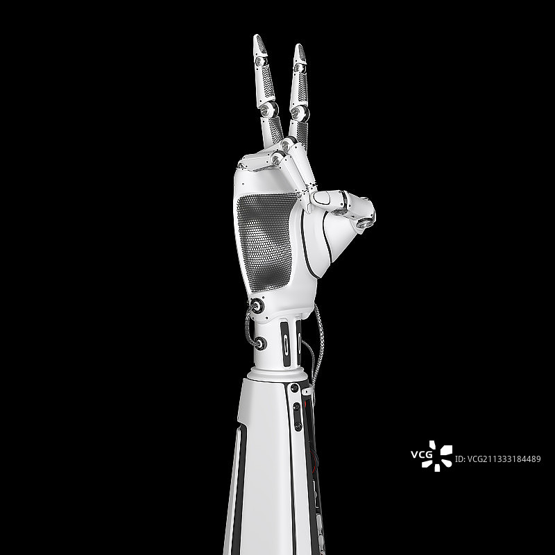 人工智能机器手数字2图片素材