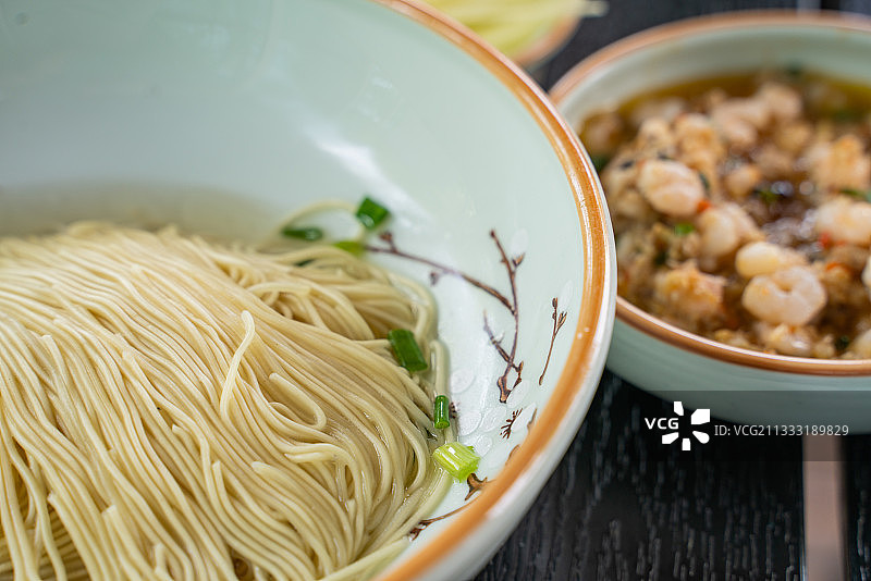 虾仁，蟹黄，面，苏州图片素材