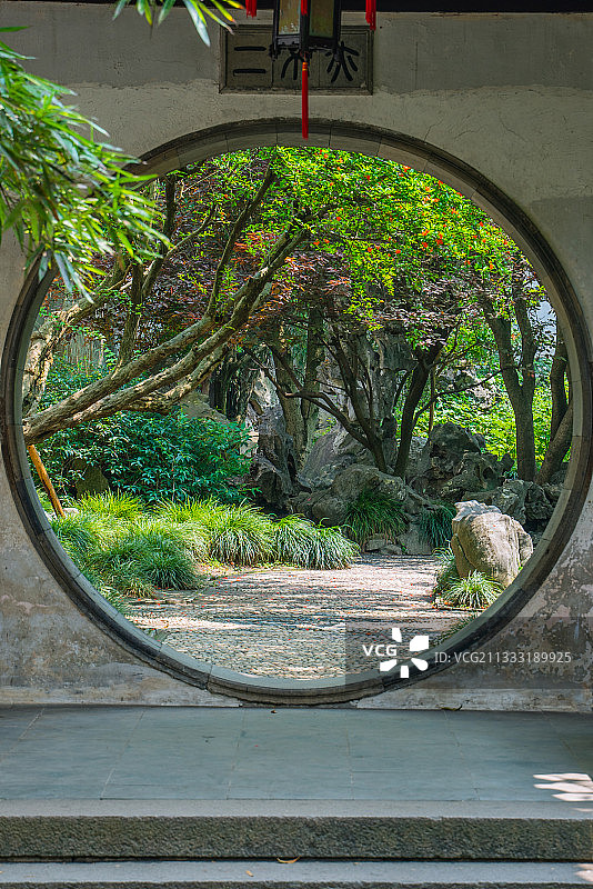 留园，苏州园林，内部，中式建筑图片素材