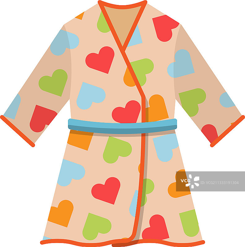 白色背景上的婴儿浴袍图片素材