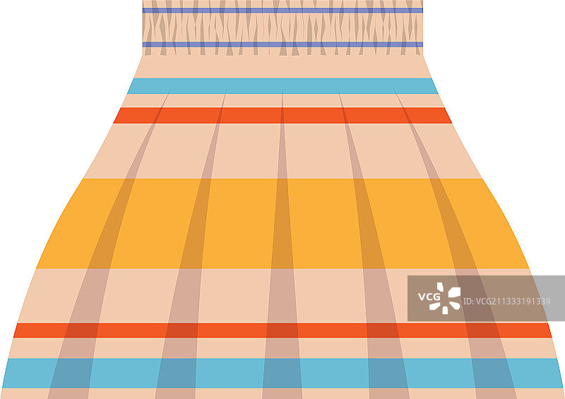 白色背景上的短款喇叭裙图片素材