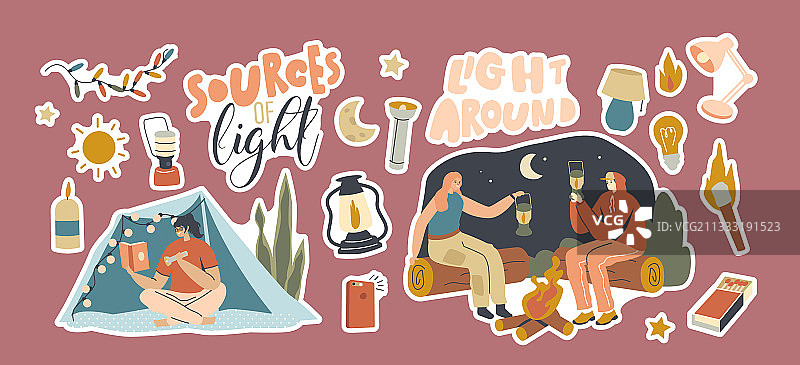 贴纸素材（含男女人物）图片素材