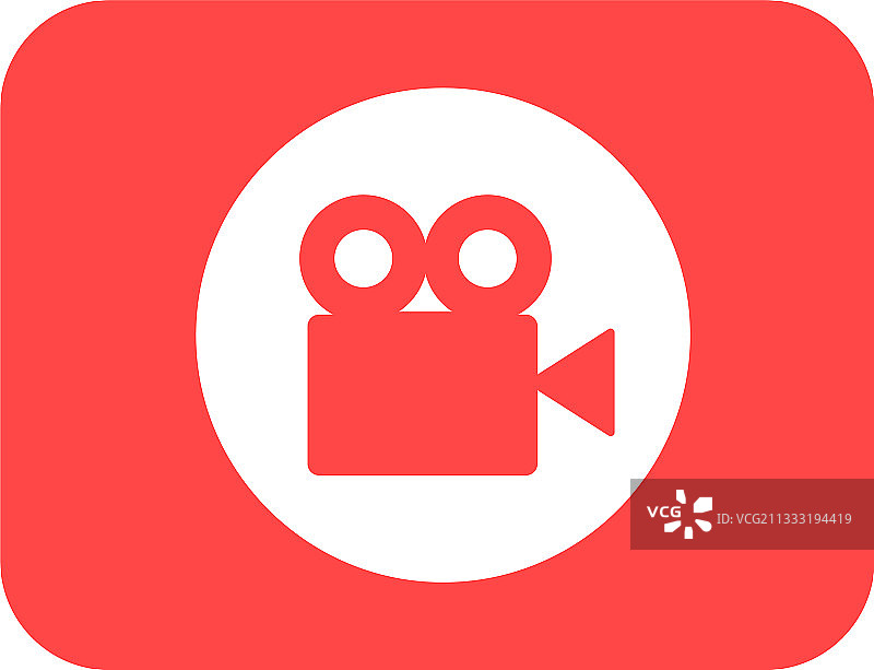 摄像机轮廓方形图标图片素材