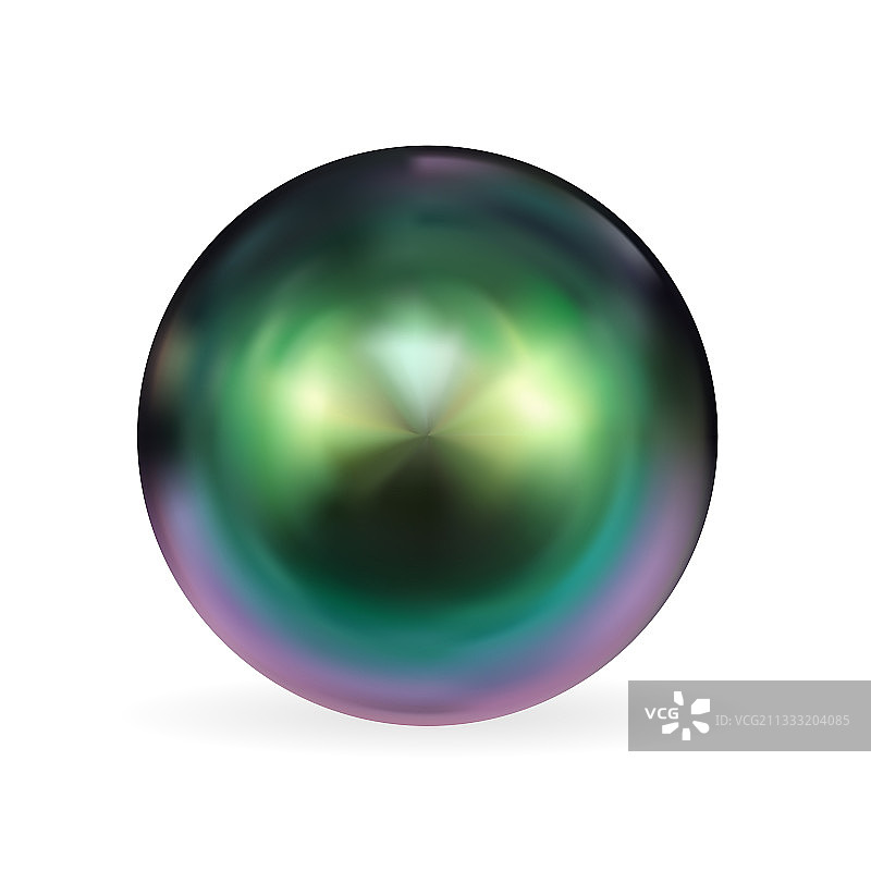 白色背景上的3D逼真珍珠图片素材