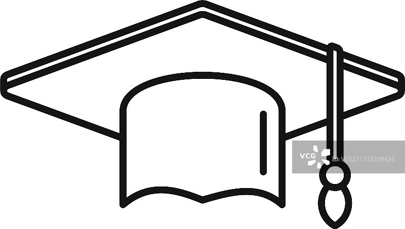 检察官毕业帽图标轮廓样式图片素材