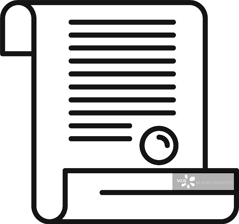 公证文凭图标轮廓样式图片素材