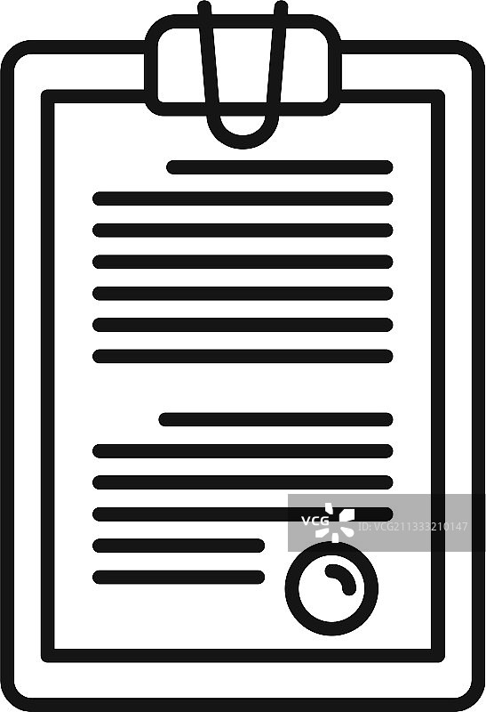 公证员剪贴板轮廓图标样式图片素材