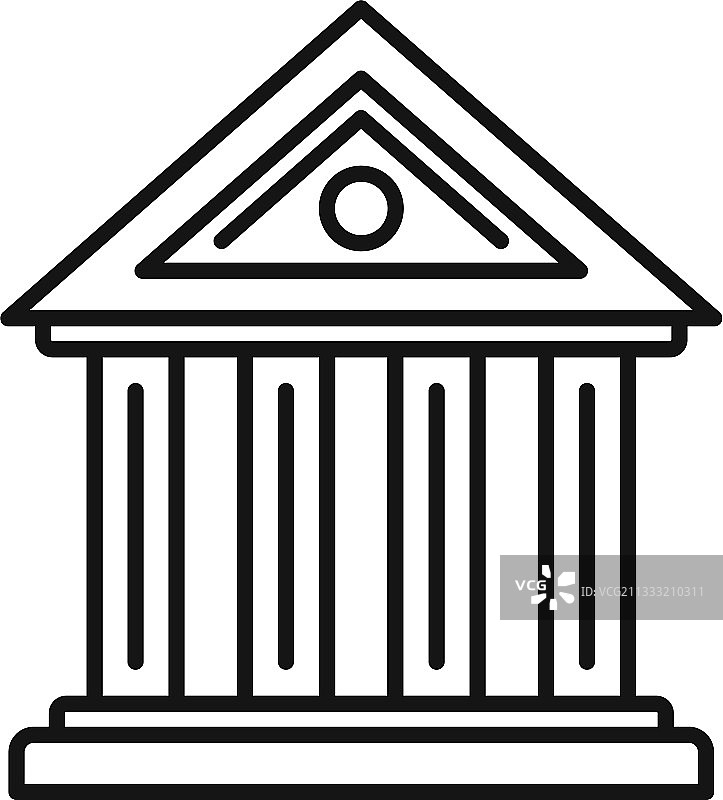 法律建筑图标轮廓样式图片素材