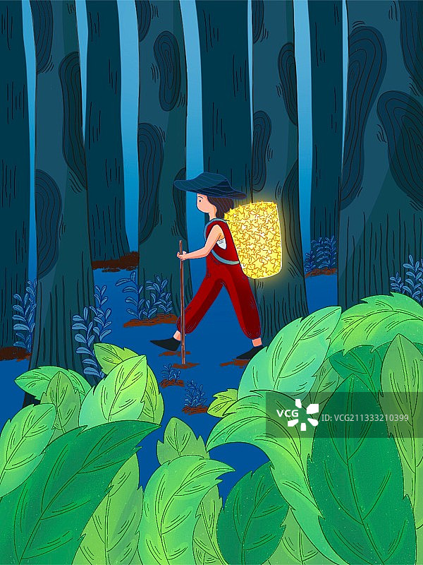 星星收集者图片素材