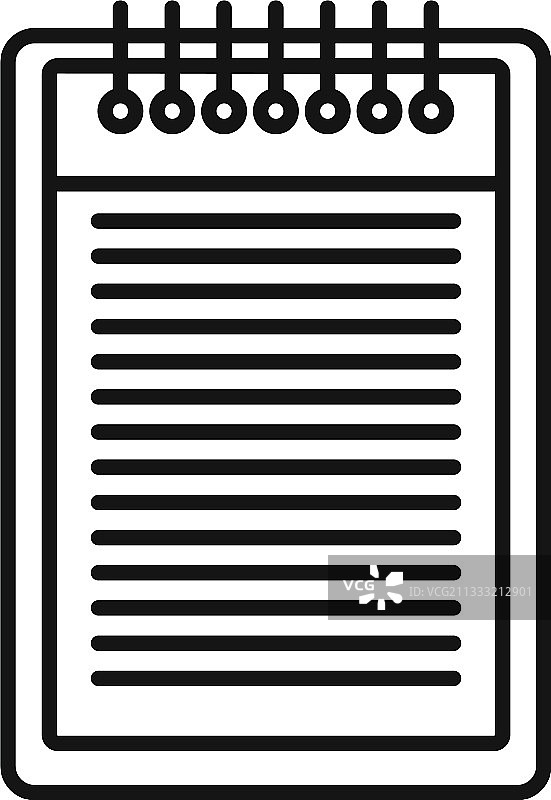 办公室经理记事本轮廓图标图片素材