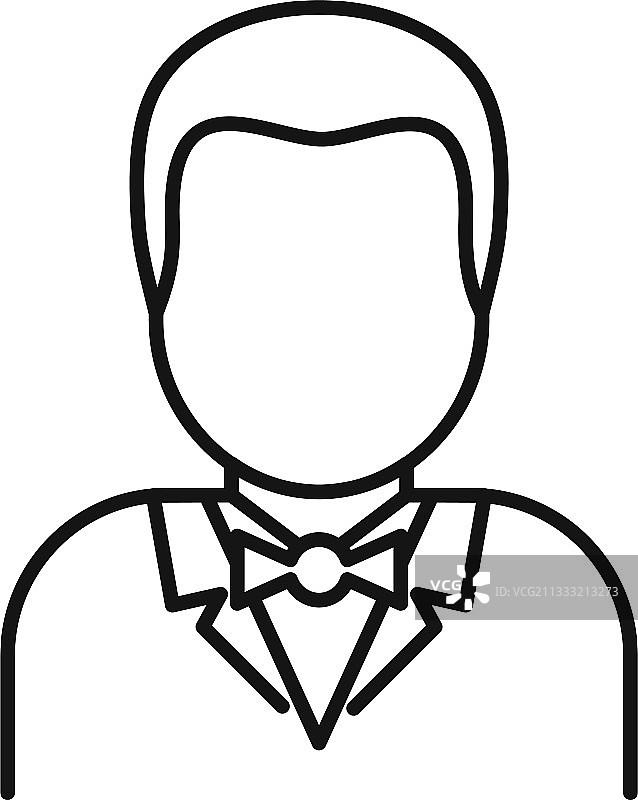 荷官图标轮廓样式图片素材