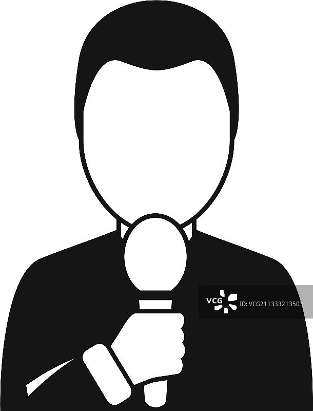 电视节目主持人图标简约风格图片素材