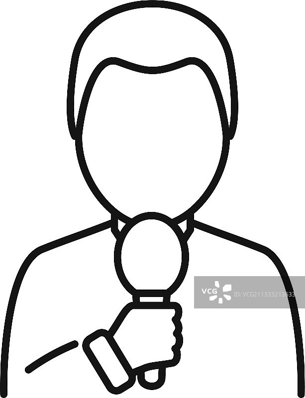 电视节目主持人图标（轮廓样式）图片素材