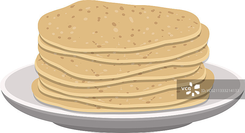 卡通风格的薄烤饼图标图片素材