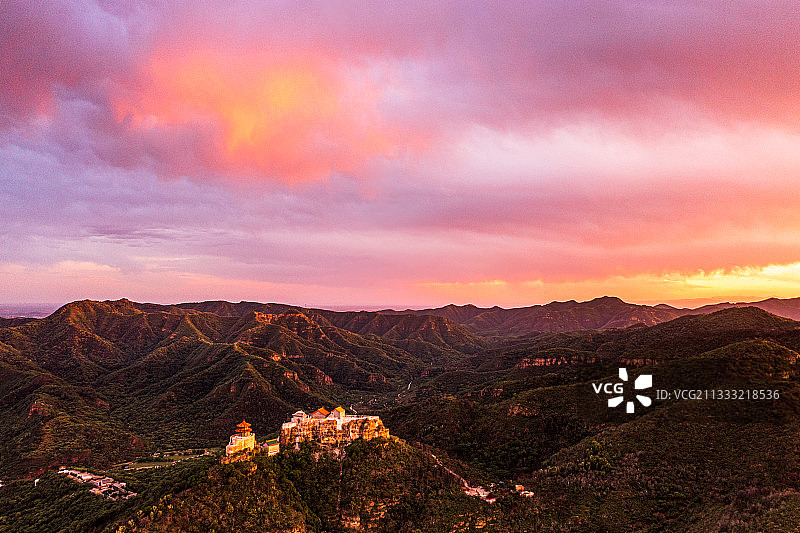 航拍丫髻山图片素材