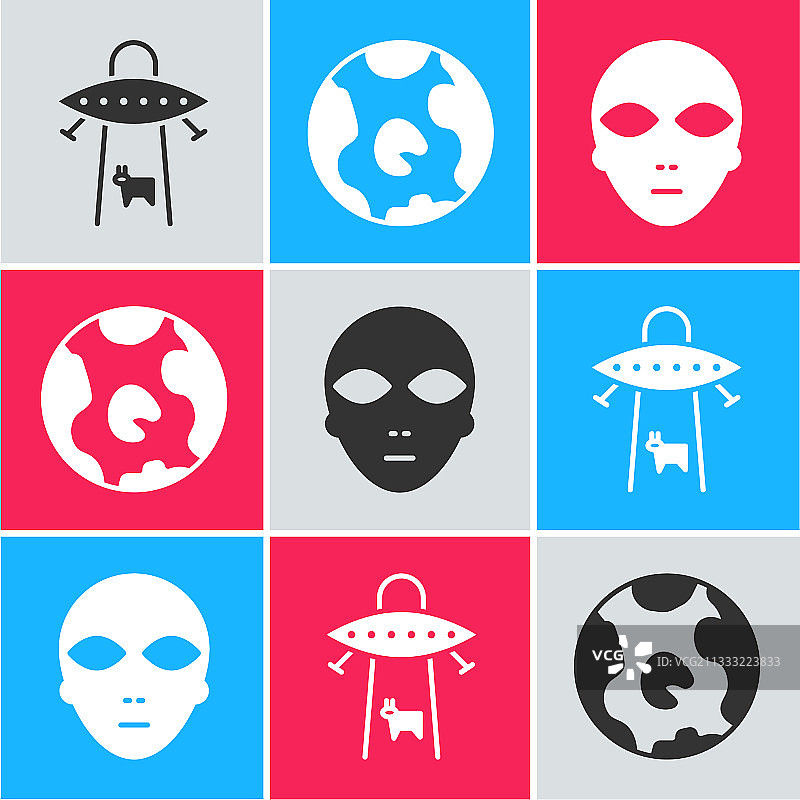 不明飞行物外星人图标素材图片素材