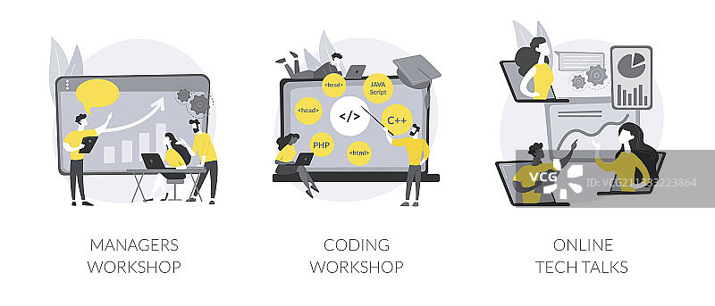 IT数字教育抽象概念图片素材