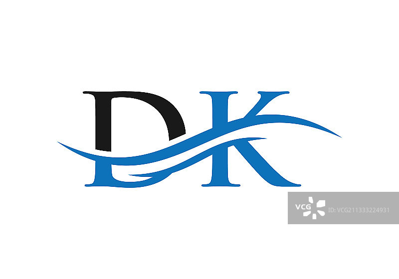 DK首字母商业标志设计模板图片素材