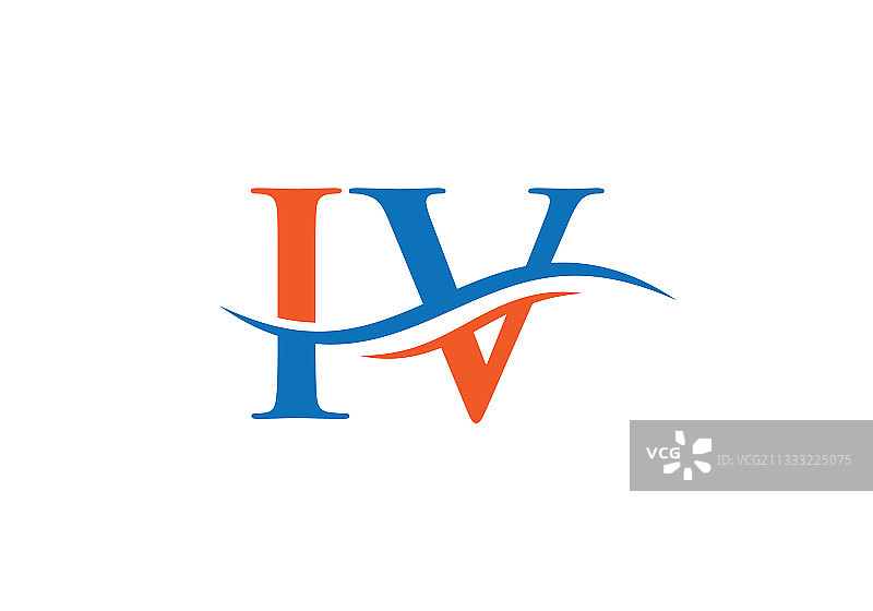 字母IV标志设计图片素材